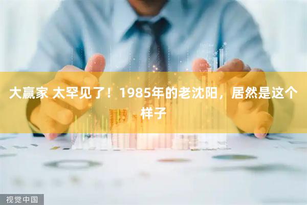 大赢家 太罕见了！1985年的老沈阳，居然是这个样子