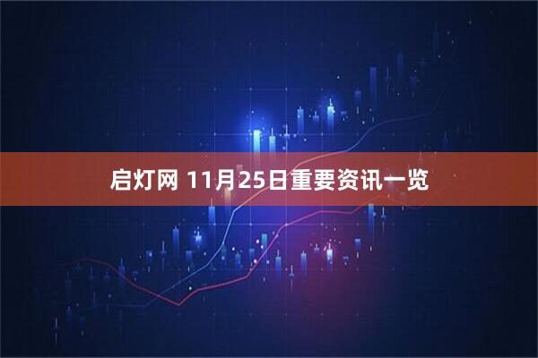 启灯网 11月25日重要资讯一览